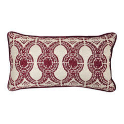 Portico Burgandy Pillow - Decorative Pillows