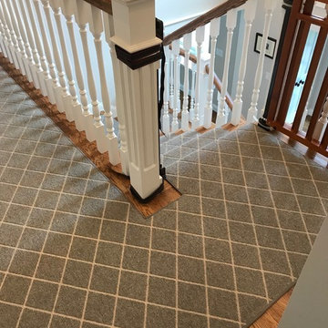 Diamond Stair Runner and Hall - Wool with Jute Backing