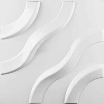 11 7/8"Wx11 7/8"H Lane EnduraWall Decorative 3D Wall Panel, White
