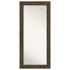 Fencepost Brown Floor/Leaner Mirror, Outer Size 31"x67"