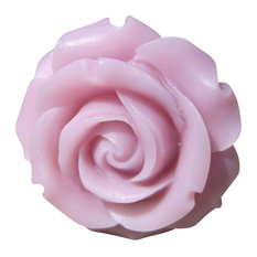 Petite Rose Drawer knobs - cabinet knobs, Antique Pink