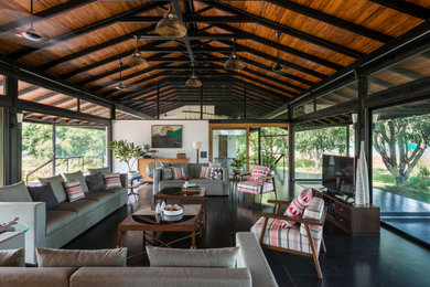 Tropical living room in Mumbai.