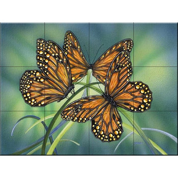 Tile Mural Kitchen Backsplash - Topaz Wings-DF - by Denise Freeman