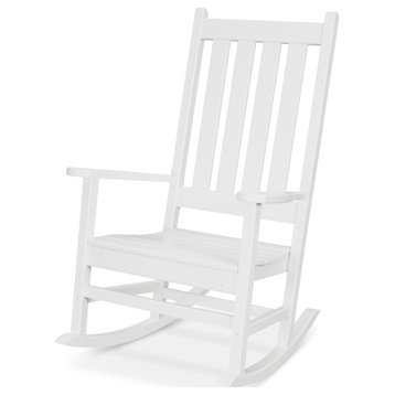 Trex Outdoor Cape Cod Porch Rocking Chair, Classic White