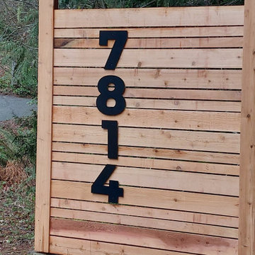 BOLD RETRO house numbers for a modern address sign, Large 8 and 12 inch size