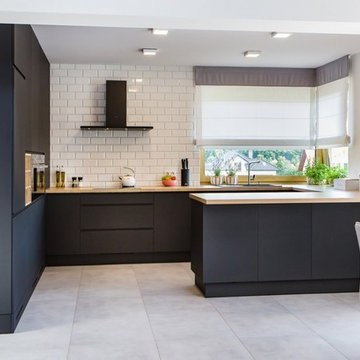 Matte Black Modern Kitchen