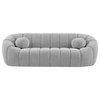 Elijah Boucle Fabric Upholstered Sofa, Grey
