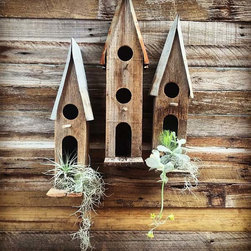 Recycled timber & corrugated iron birdhouses by Boodle Concepts. - Accessories and Decor