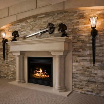 Cast Stone Fireplace Mantels.