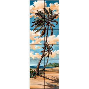 Tile Mural, Palm Breeze 1 by Paul Brent