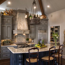 Blue backsplash