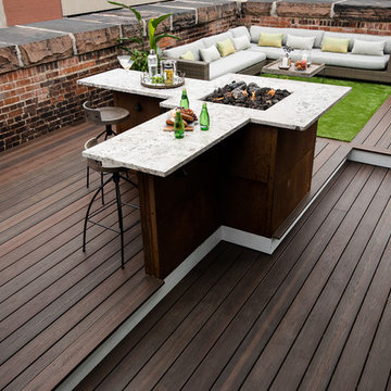 Urban Rooftop Deck -- Envision Distinction Rustic Walnut composite decking