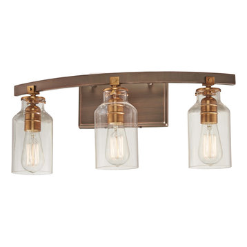 Minka-Lavery 3553-588 3 Light Bath Morrow Harvard Court Bronze W/Gold Hi