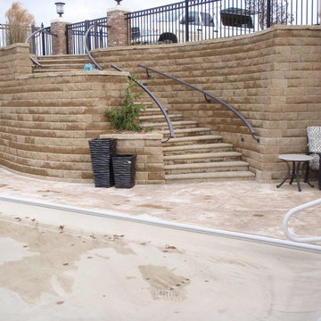 Retaining Wall and Stairs - Lincoln, NE.
