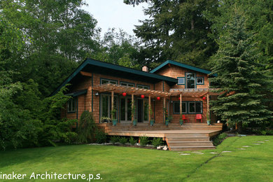 Example of an arts and crafts exterior home design in Seattle