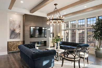 Family room - contemporary family room idea in Salt Lake City