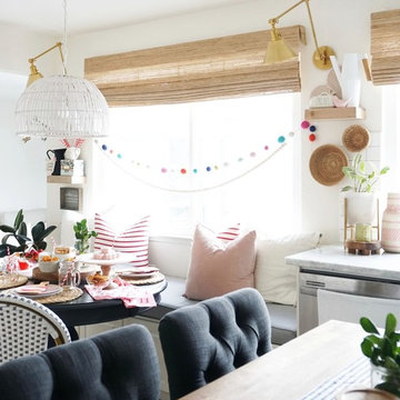 Sunbrella Canvas Granite creates neutral window seat cushion