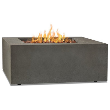 Real Flame Baltic 36.5" Square Propane Fire Table in Glacier Gray