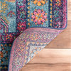 Antoinette Floral Framed Kashan Area Rug, Multi, 8'x10'