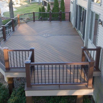 Panoramic Lake Home Deck at Gun Lake