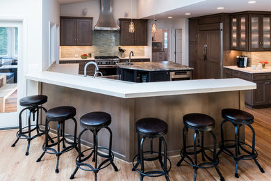 Eat-in kitchen - transitional eat-in kitchen idea in DC Metro