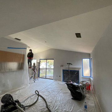 Condo Facelift, paint, smooth ceiling, can lights
