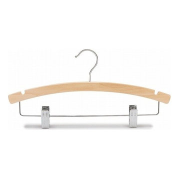 Juniors Arched Wooden Combo Hanger, 14", Set of 25