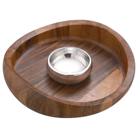 Nambe Butterfly Chip & Dip Bowl