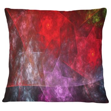 Red Purple Symphony of Gems Abstract Throw Pillow, 18"x18"