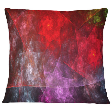 Red Purple Symphony of Gems Abstract Throw Pillow, 16"x16"