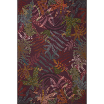 JB x Loloi In/Out Pisolino Merlot / Multi 18" X 18" Swatch Area Rug