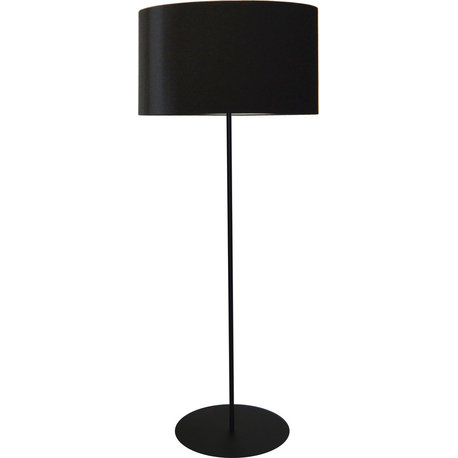 Dainolite Mm221F-Bk-797 1Lt Drum Floor Lamp W/ Black Shade