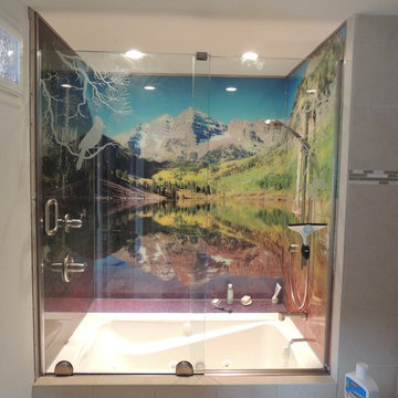 Photo Glass Shower walls