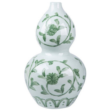 Celadon Green Porcelain Vine Gourd Vase