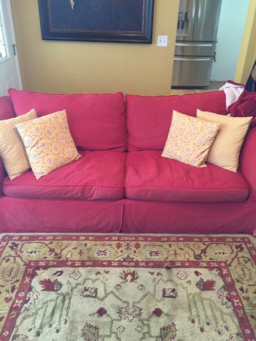 How To Update With Red Couches, Red Sofa Yellow Walls