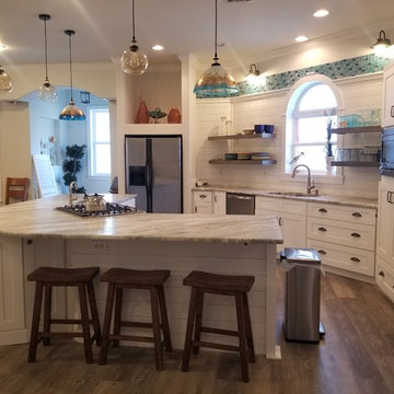 Luxury Vinyl Plank Flooring and Mosaic Band