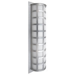 Besa Lighting - Besa Lighting SCALA28-WA-LED-SL Scala 28 - 27.25" 27W 3 LED Outdoor Wall Sconce - Our Scala collection is built for outdoor use, butScala 28 27.25" 27W  Silver White Acrylic *UL: Suitable for wet locations Energy Star Qualified: n/a ADA Certified: n/a  *Number of Lights: Lamp: 3-*Wattage:9w LED bulb(s) *Bulb Included:Yes *Bulb Type:LED *Finish Type:Silver