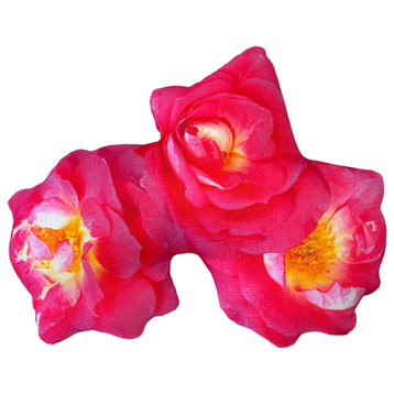 Rosa Gallica Trio of Roses 3D Pillow