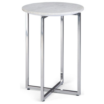 Marsden Side Table with Chrome Base