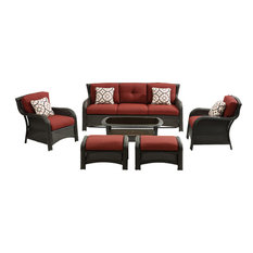 Strathmere 6-Piece Lounge Set, Brown/Red