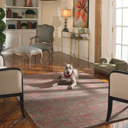 Tibetan Rug-Grey & Rose - Rugs