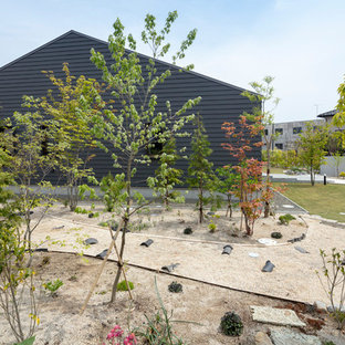 他の地域の大きいアジアンスタイルのおしゃれな横庭 (日向、ゼリスケープ、庭への小道、砂利舗装) の写真