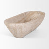 Athena Extra Large Oblong Light-Wash Reclaimed Wood Bowl