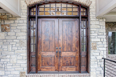 Example of a transitional exterior home design in Houston