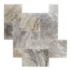 4 sz. Pattern Set Travertine - Silver - Flooring