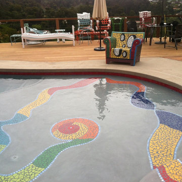Mosaic Tile Baja Shelf and Chair