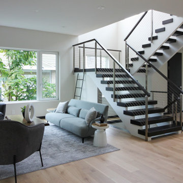 Project #70 | Open-Riser Staircase with Cable Railing