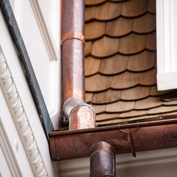 Cedar Shake Shingles with Copper Flashings