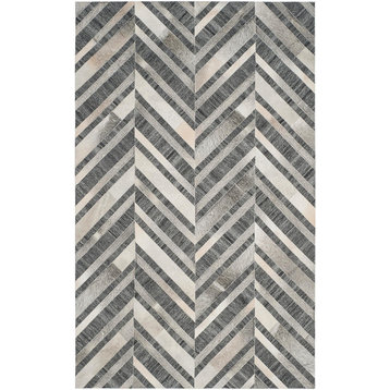 Safavieh Studio Leather Stl223A Rug, Ivory/Dark Grey, 2'3"x7'0" Runner