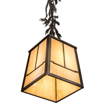 8 Square Pine Branch Valley View Pendant